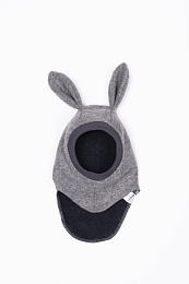Шапка-шлем Bunny серый от бренда Peppihat