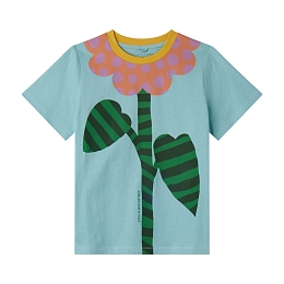 Футболка Flower Graphic от бренда Stella McCartney kids Голубой