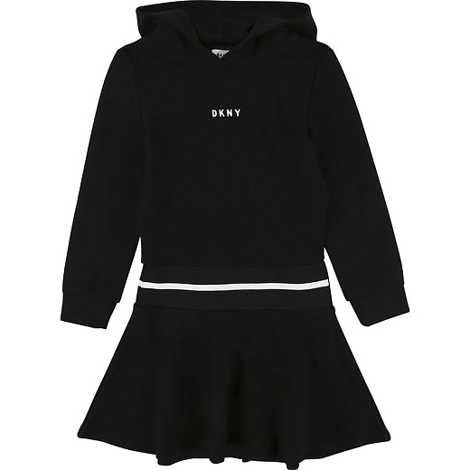 Платье черное с длинным рукавом от бренда DKNY