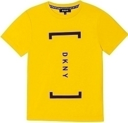 Футболка ярко-желтого цвета с надписью DKNY от бренда DKNY Желтый