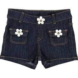 Шорты джинсовые с цветочками от бренда LITTLE MARC JACOBS