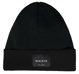 Шапка черная с надписью от бренда MINIKID